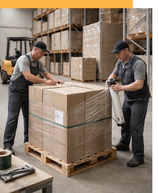 Упаковка и паллетирование грузов от 3649 руб: защита и крепление