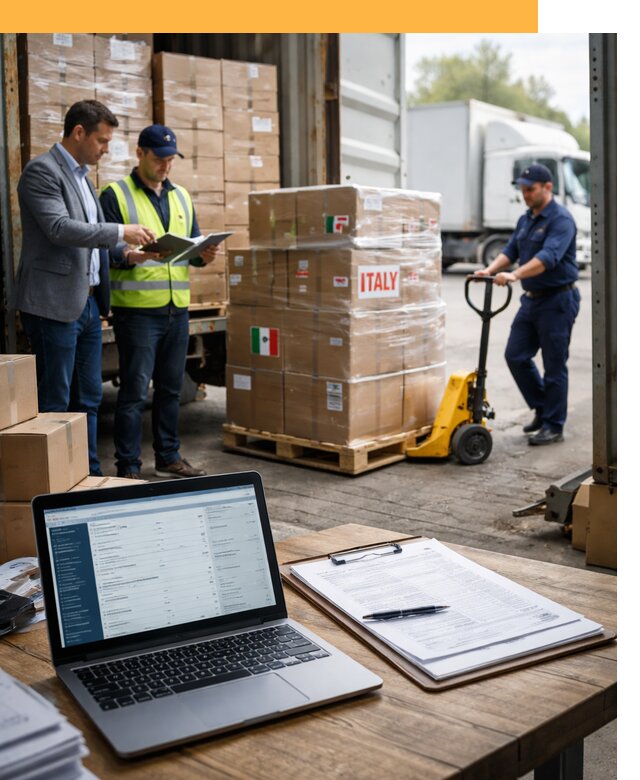 Доставка грузов из Италии: морские и авиаперевозки от 18769